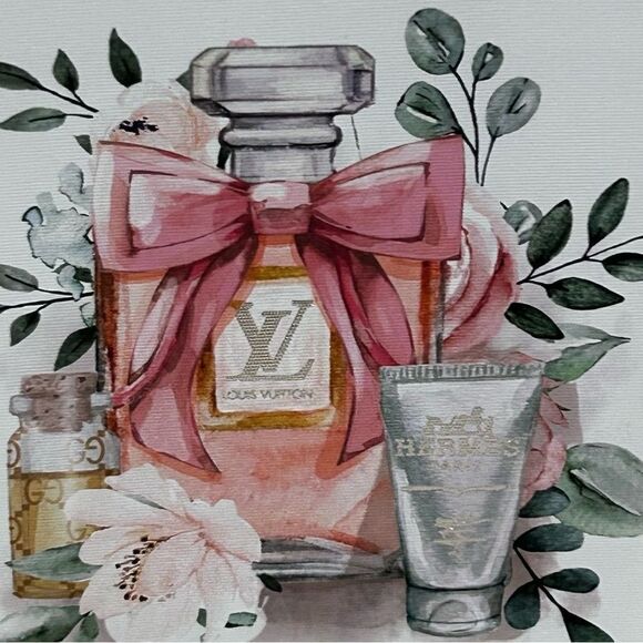 Louis Vuitton Floral Perfume Canvas with Pink and Gold NWT - Picture 2 of 6